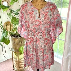 Ralph Lauren Paisley Tunic Top Sz S